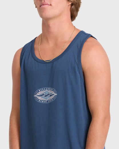 Billabong Men's Rotor Diamond Premium Tank Top - Dark Denim