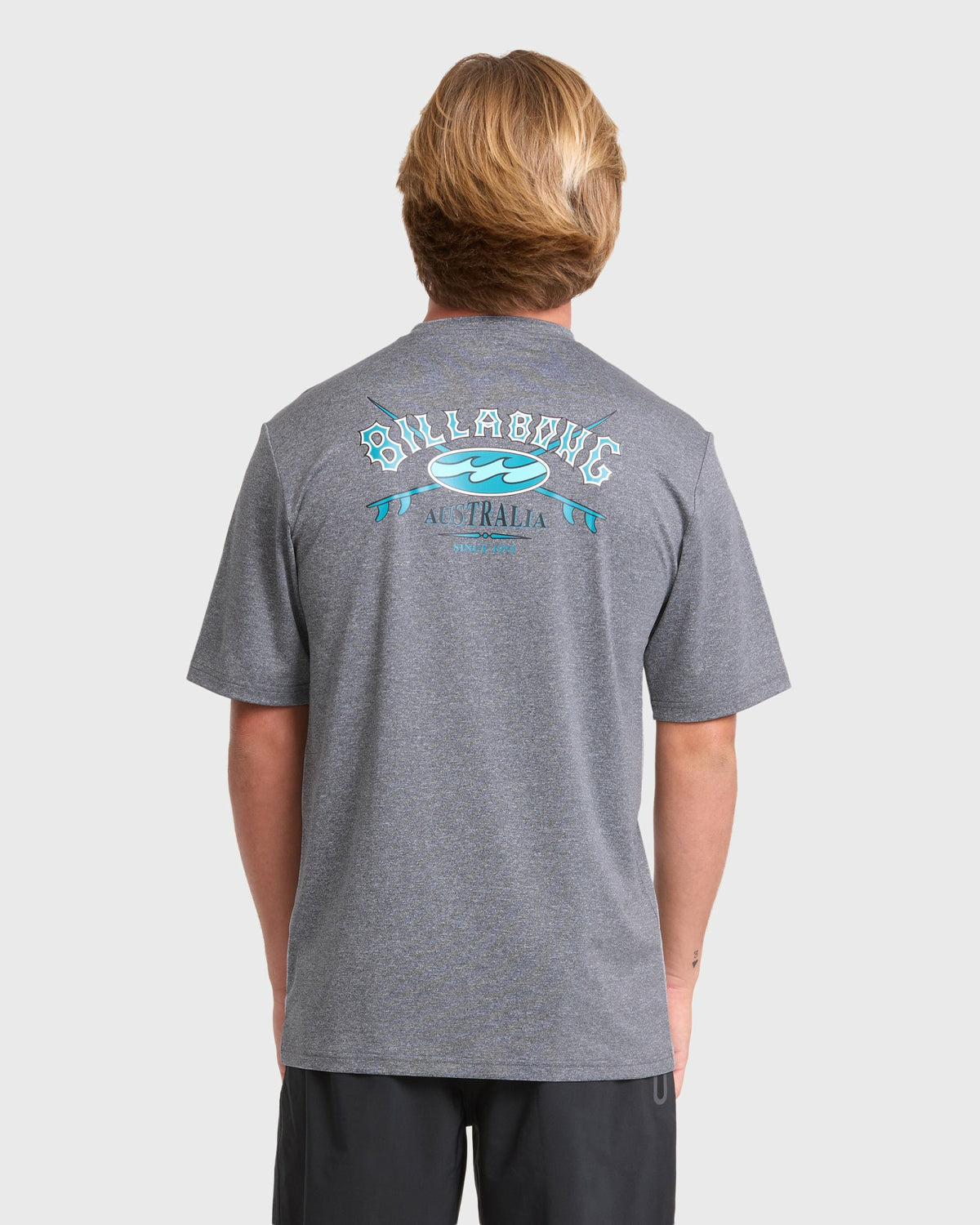 Billabong Men's Crossboards Short Sleeve Surf Tee - Light Gray Heather
