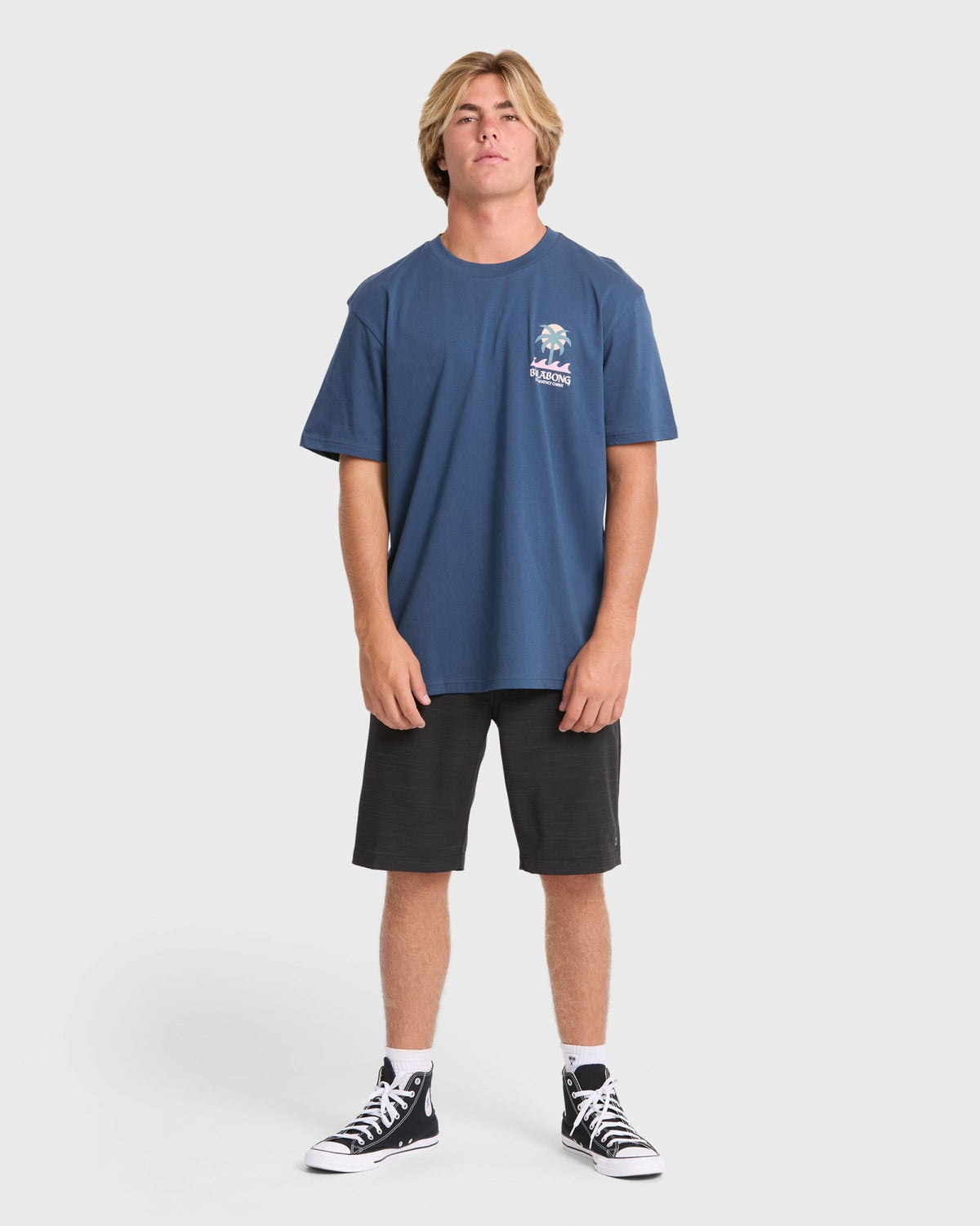 Billabong Men's Portal Premium Short Sleeve Knit T-Shirt - Dark Denim