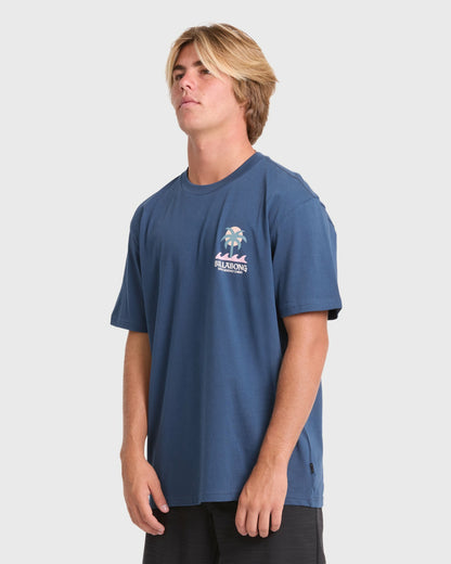 Billabong Men's Portal Premium Short Sleeve Knit T-Shirt - Dark Denim