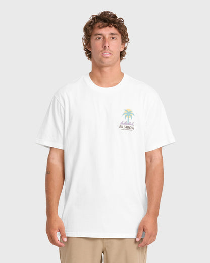 Billabong Men's Portal Premium Short Sleeve Knit T-Shirt - Off White