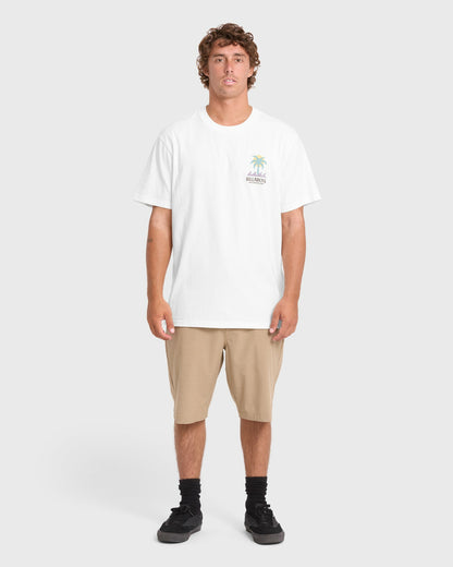 Billabong Men's Portal Premium Short Sleeve Knit T-Shirt - Off White