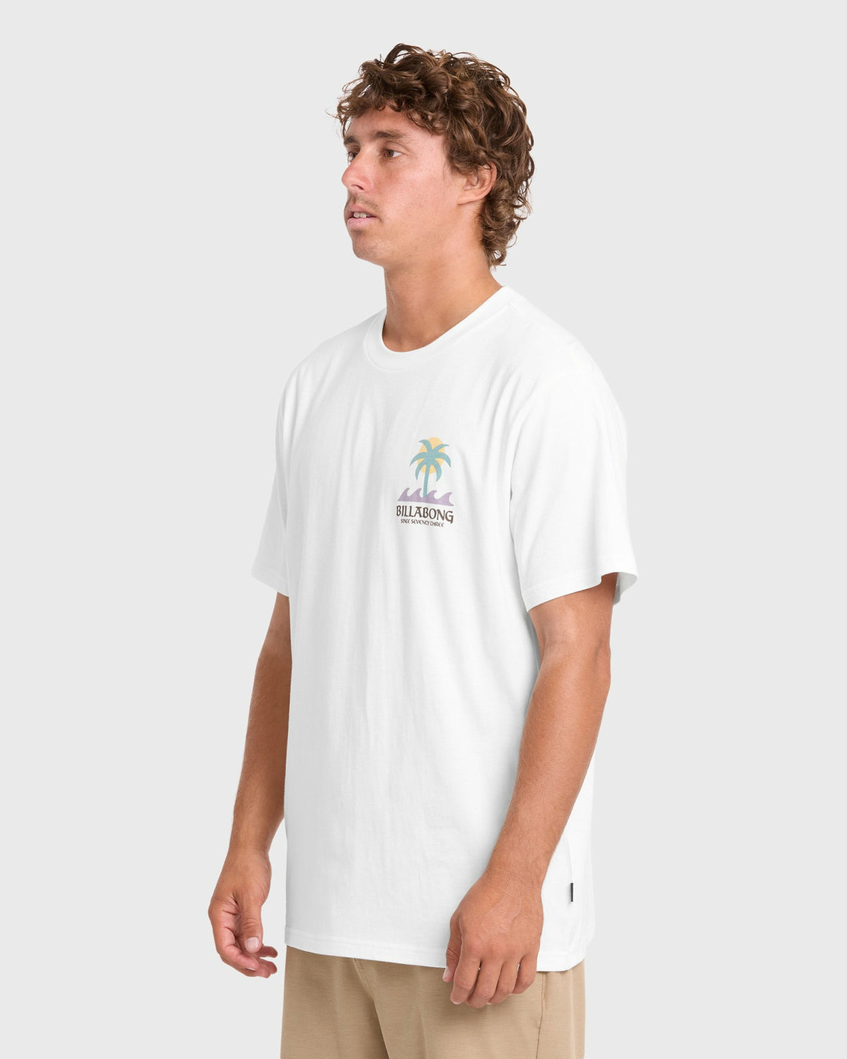 Billabong Men's Portal Premium Short Sleeve Knit T-Shirt - Off White