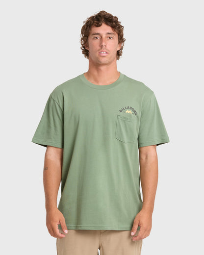 Billabong Men's Foundry Premium Short Sleeve Cotton Graphic T-Shirt - Hedge Green