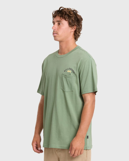 Billabong Men's Foundry Premium Short Sleeve Cotton Graphic T-Shirt - Hedge Green