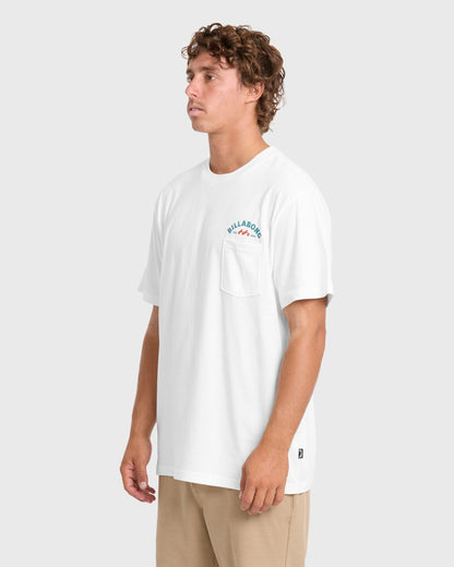 Billabong Men's Foundry Premium Short Sleeve Cotton Graphic T-Shirt - Off White