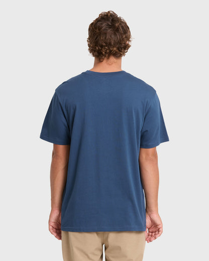 Billabong Men's Lucid Premium Short Sleeve Cotton Graphic T-Shirt - Dark Denim