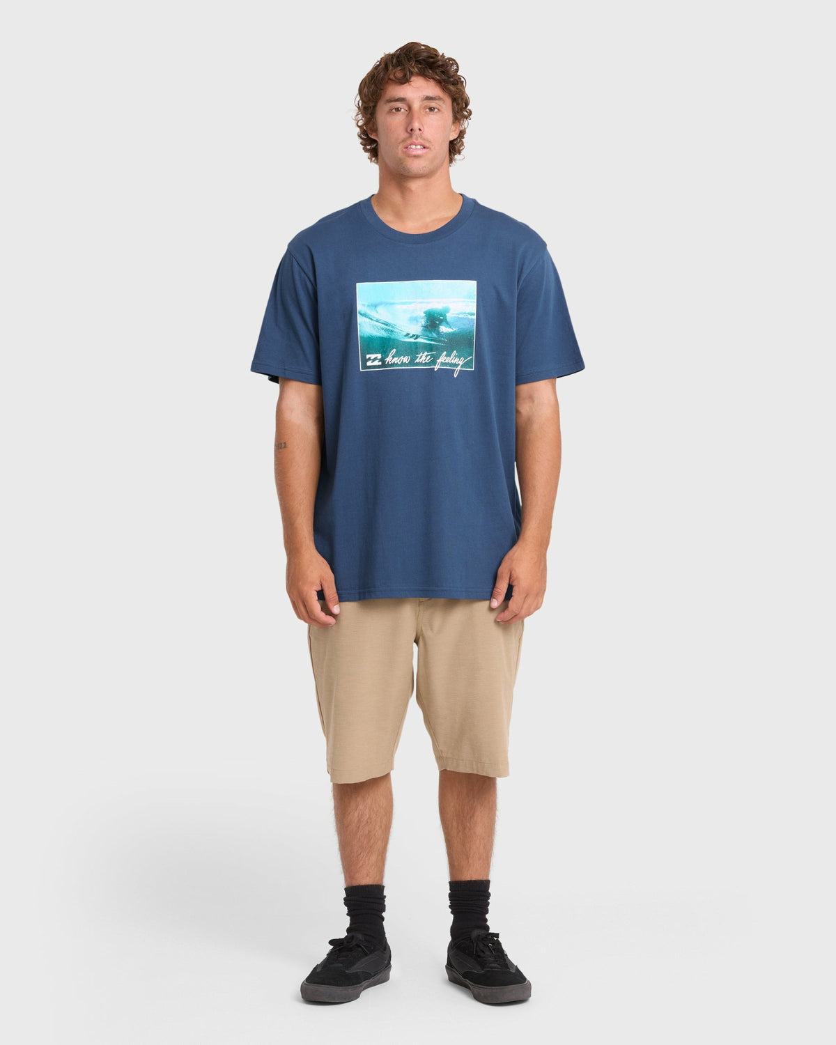 Billabong Men's Lucid Premium Short Sleeve Cotton Graphic T-Shirt - Dark Denim