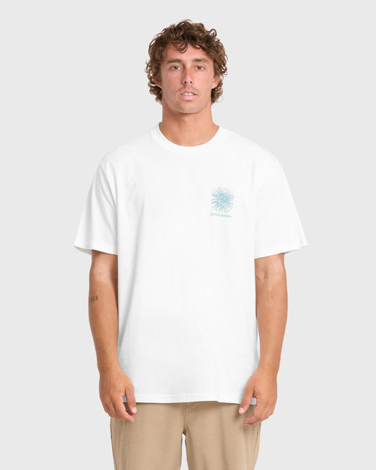 Billabong Men's Montage Premium Short Sleeve Cotton T-Shirt - Off White