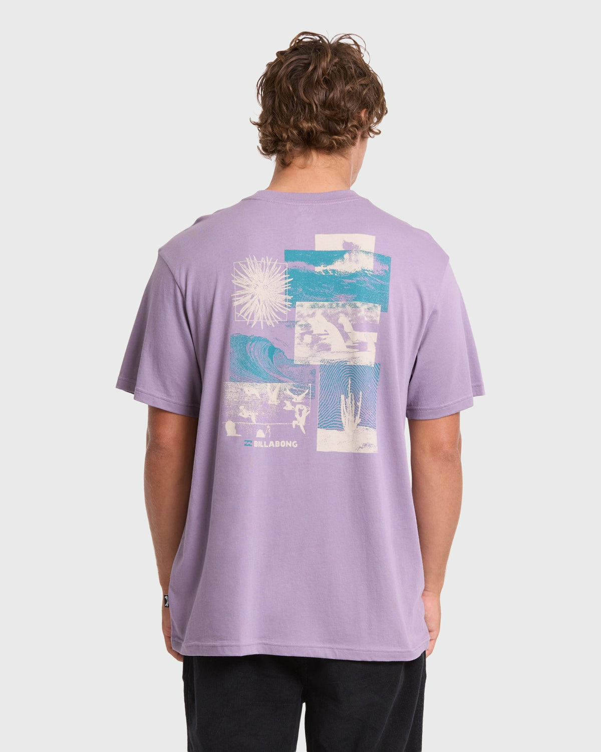 Billabong Men's Montage Premium Short Sleeve Cotton T-Shirt - Purple Ash