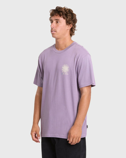 Billabong Men's Montage Premium Short Sleeve Cotton T-Shirt - Purple Ash
