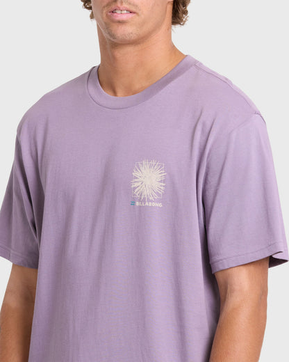 Billabong Men's Montage Premium Short Sleeve Cotton T-Shirt - Purple Ash