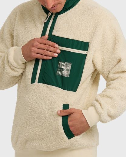 Billabong Men's Salinity Now Boundary Mock Neck Sweatshirt - Chino