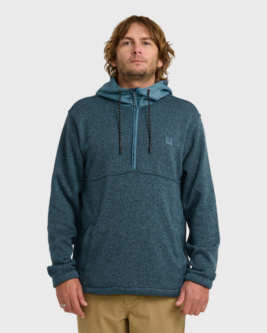 Billabong Men's A\/Div Boundary Hooded Half-Zip Pullover - Real Teal