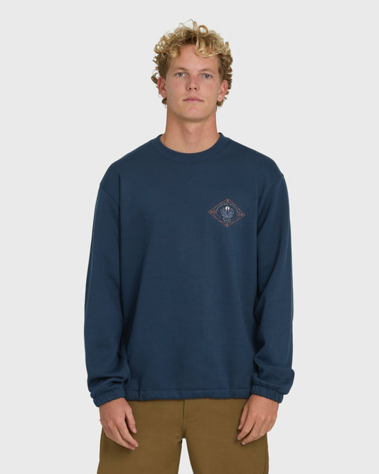 Billabong Men's Compass Crewneck Sweatshirt - Dark Blue