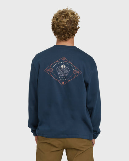 Billabong Men's Compass Crewneck Sweatshirt - Dark Blue