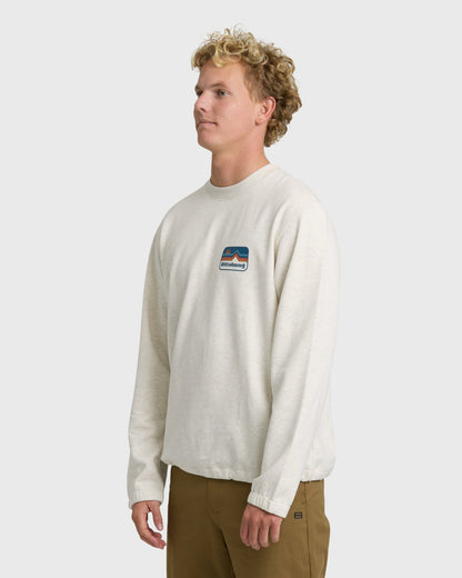 Billabong Men's Compass Crewneck Sweatshirt - Oatmeal Heather.