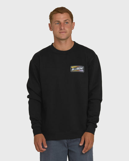 Billabong Men's Walled Crewneck Sweatshirt  - Black