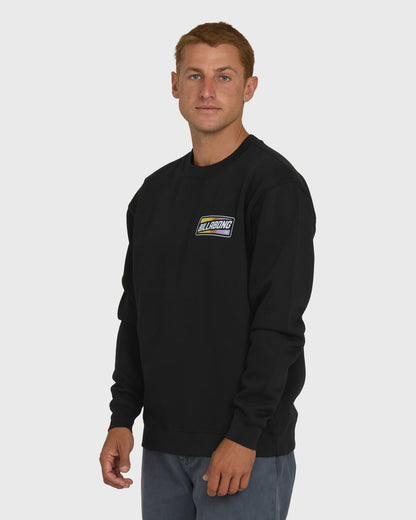 Billabong Men's Walled Crewneck Sweatshirt  - Black