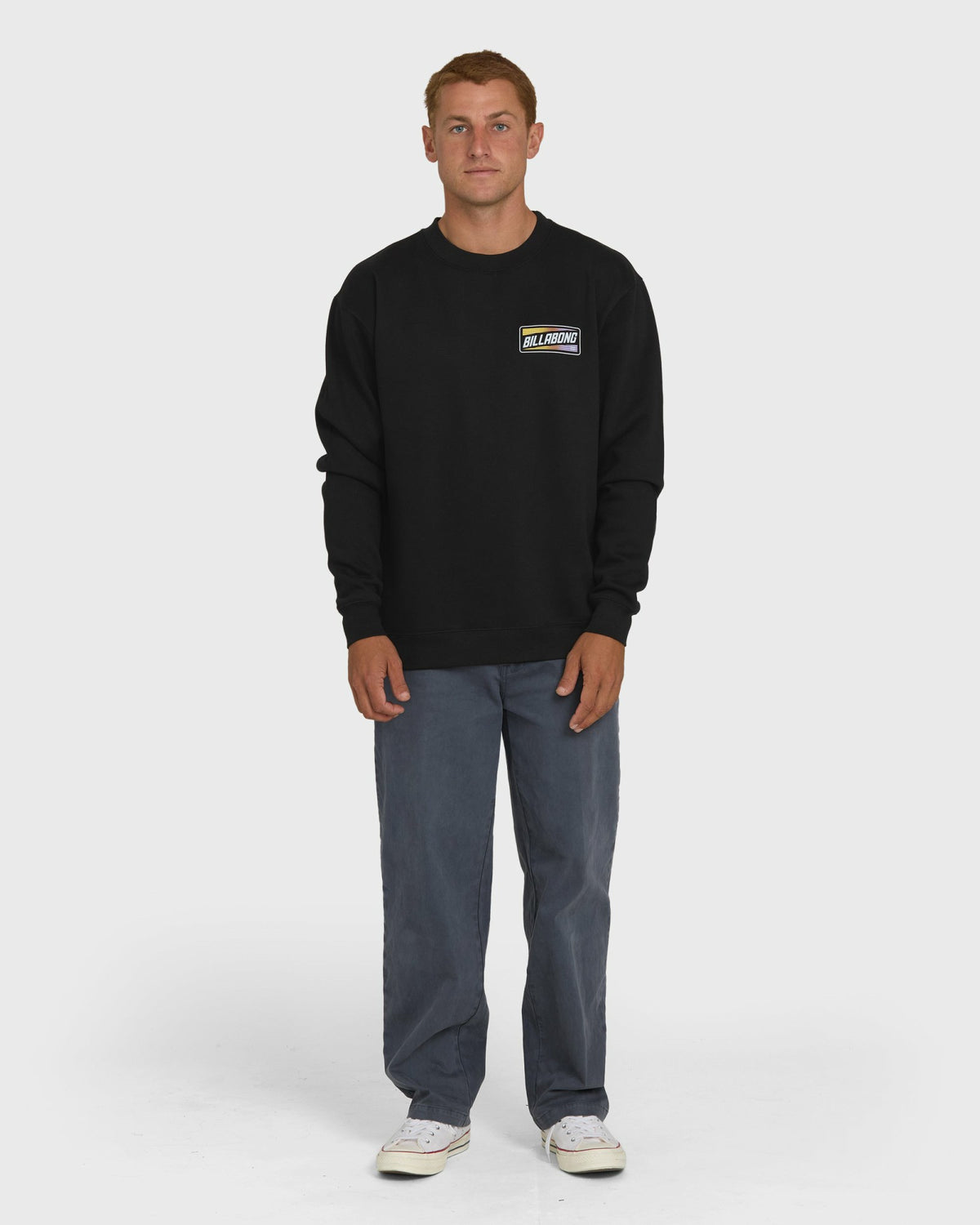 Billabong Men's Walled Crewneck Sweatshirt  - Black