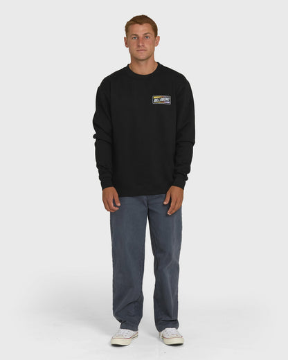 Billabong Men's Walled Crewneck Sweatshirt  - Black