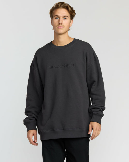 Billabong Men's Iconic Emboss Crewneck Sweatshirt - Black