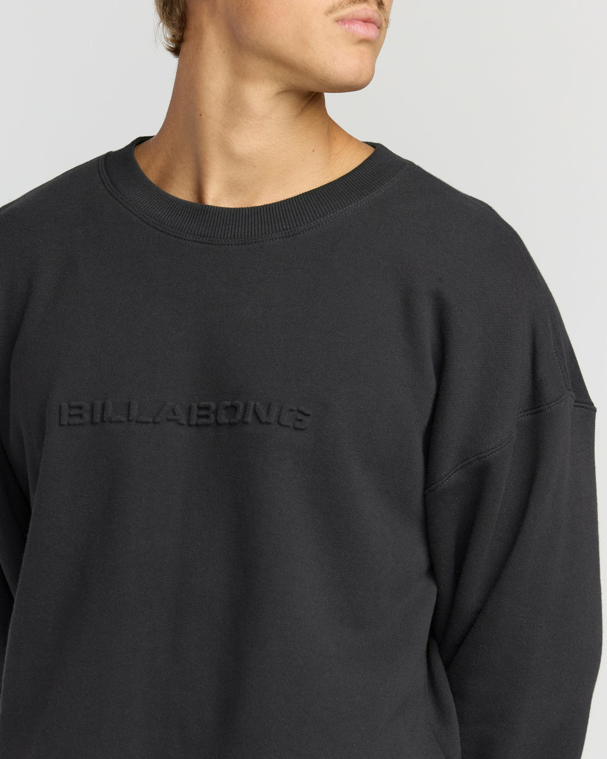 Billabong Men's Iconic Emboss Crewneck Sweatshirt - Black