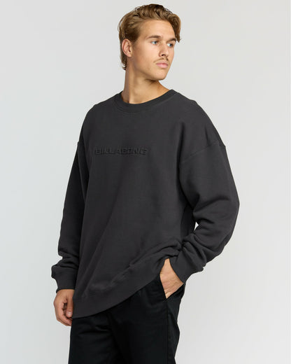 Billabong Men's Iconic Emboss Crewneck Sweatshirt - Black