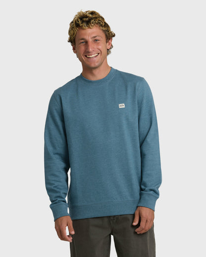 Billabong Men's All Day Crewneck Sweatshirt - Real Teal