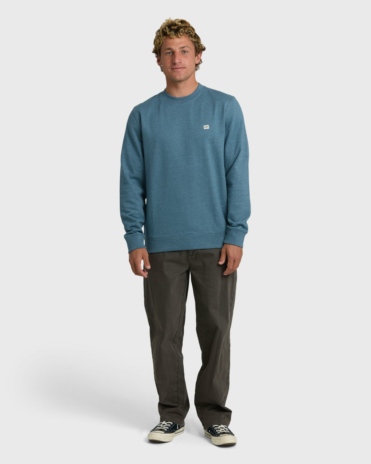 Billabong Men's All Day Crewneck Sweatshirt - Real Teal