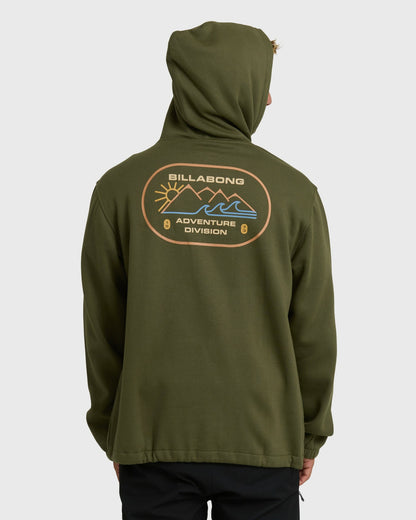 Billabong Men's A\/Div Compass Pullover Hoodie - Winter Moss