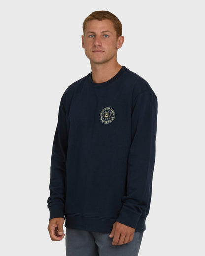 Billabong Men's Rotation Crewneck Sweatshirt - Dark Navy