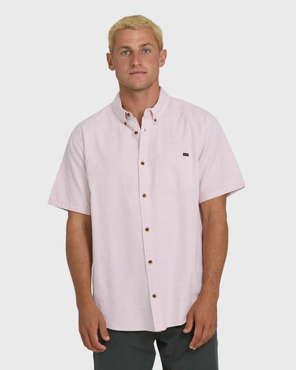 Billabong Men's All Day Short Sleeve Woven Shirt - Ash Rose