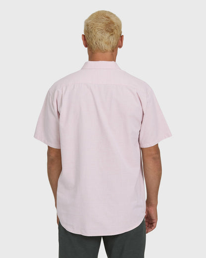 Billabong Men's All Day Short Sleeve Woven Shirt - Ash Rose