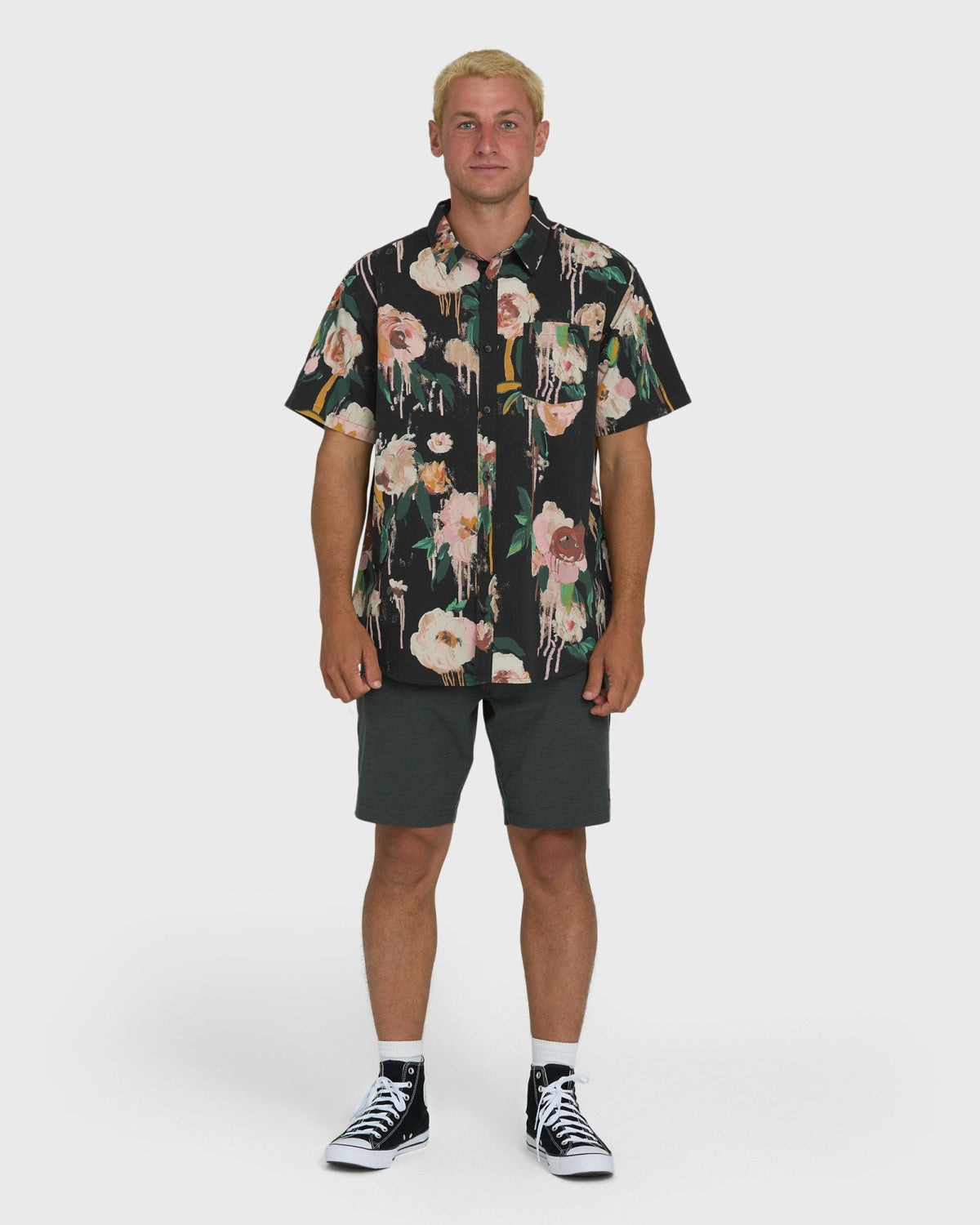 Billabong Men's Sundays Short Sleeve Woven Shirt - Black
