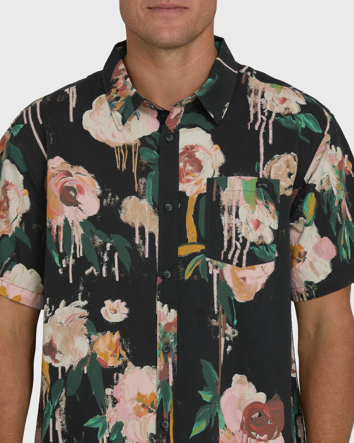 Billabong Men's Sundays Short Sleeve Woven Shirt - Black