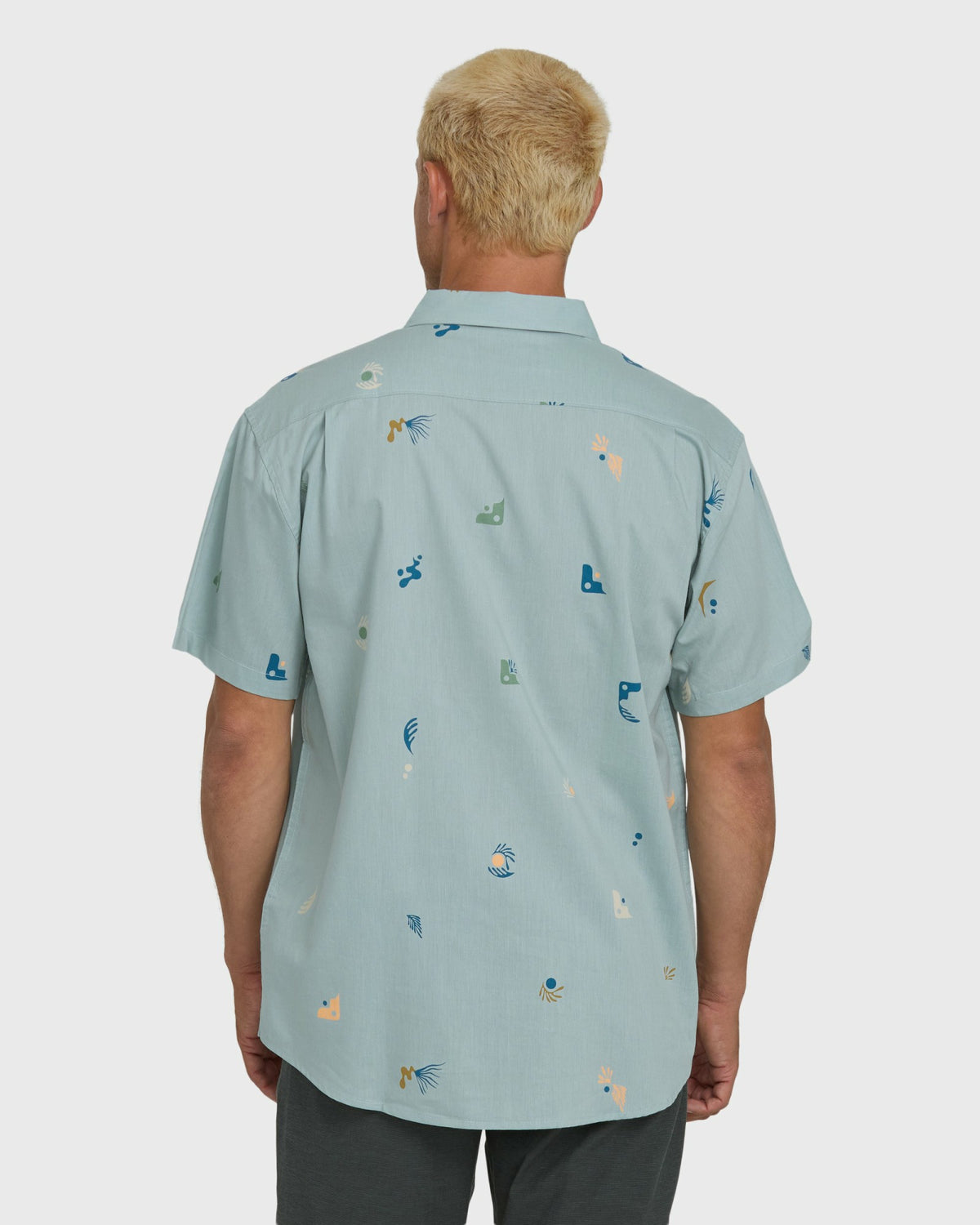 Billabong Men's Sundays Mini Short Sleeve Woven Shirt - Blue Fog