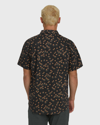 Billabong Men's Sundays Mini Short Sleeve Woven Shirt - Black