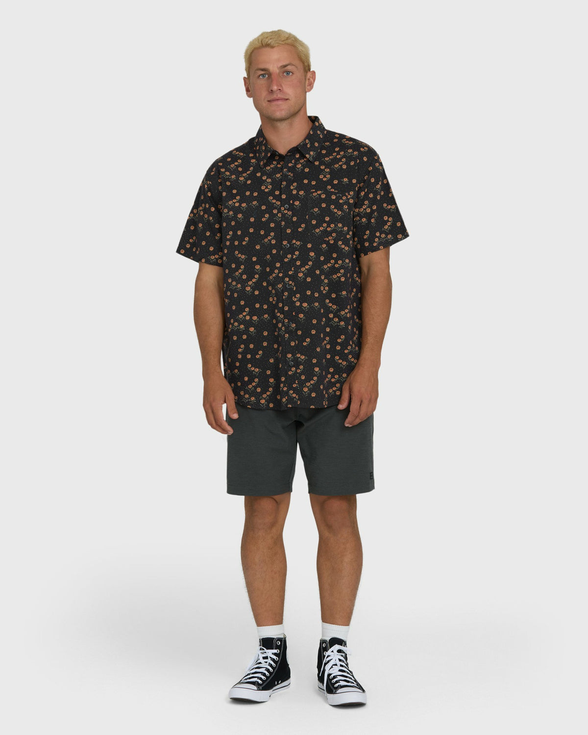 Billabong Men's Sundays Mini Short Sleeve Woven Shirt - Black
