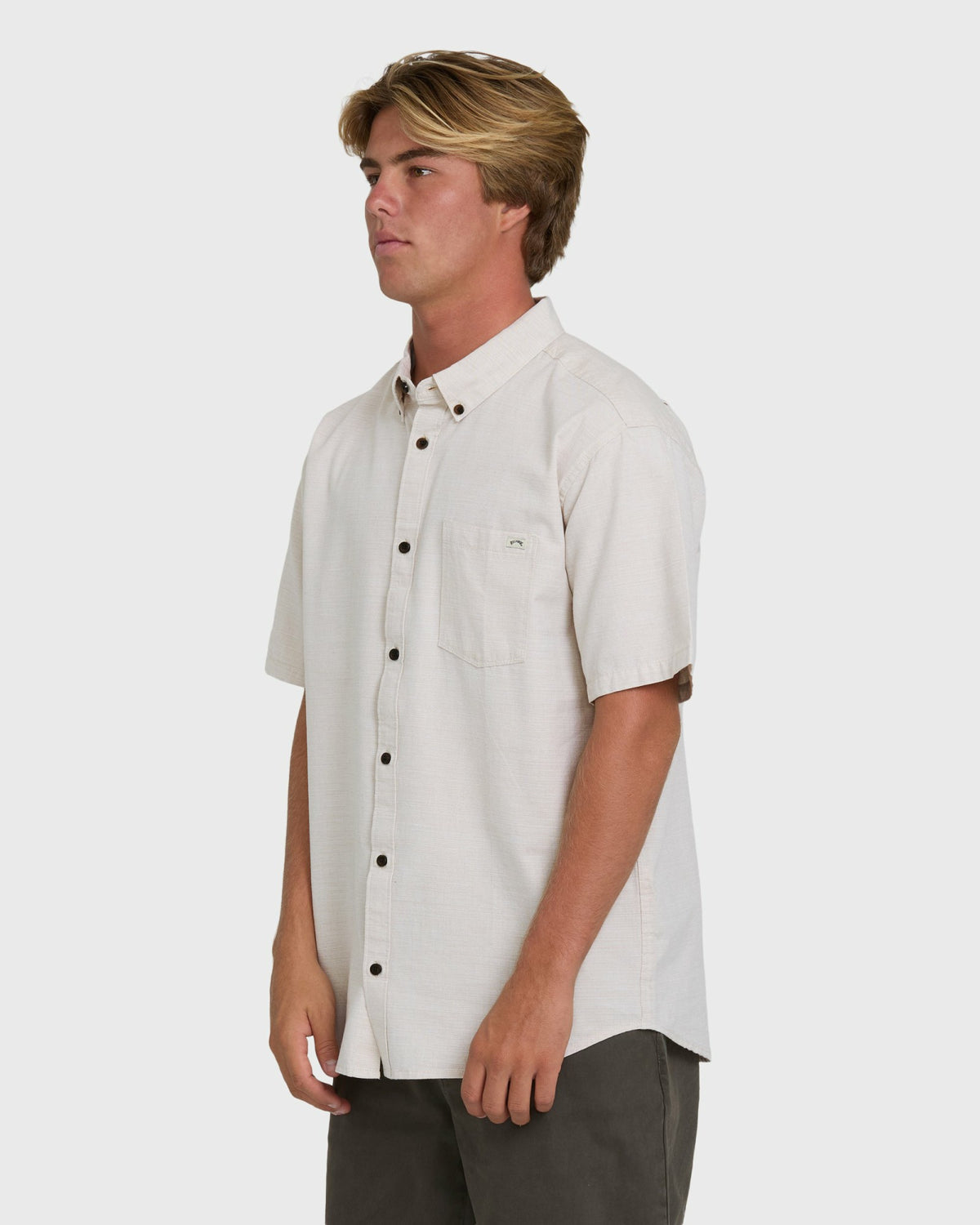 Billabong Men's All Day Short Sleeve Woven Shirt - Khaki