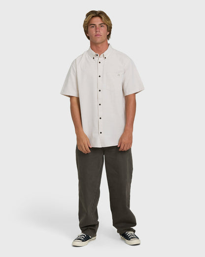 Billabong Men's All Day Short Sleeve Woven Shirt - Khaki