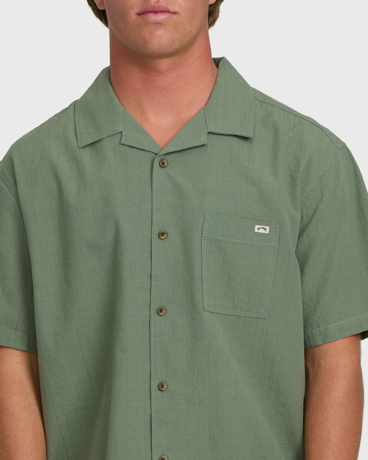Billabong Men's Victoria Vacay Short Sleeve Woven Shirt - Granite Green