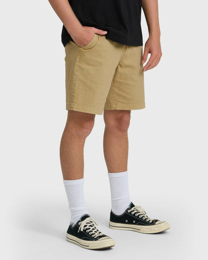 Billabong Men's 73 Wave Washed Chino Shorts - Desert Khaki
