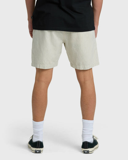 Billabong Men's Sano Linen Elastic Shorts - Chino Heather
