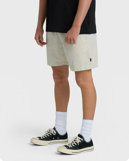 Billabong Men's Sano Linen Elastic Shorts - Chino Heather