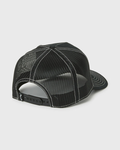 Billabong Men's Skull Wave Hi Trucker Hat - Black