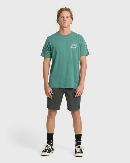 Billabong Men's Crossboards Premium Short Sleeve Knit T-Shirt - Deep Sea