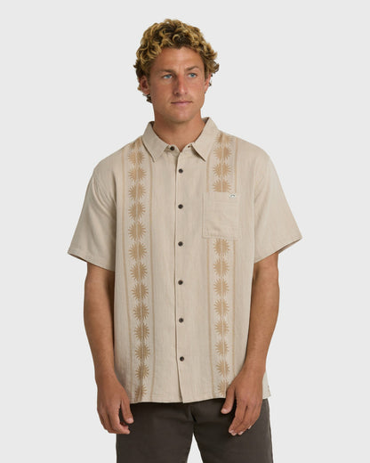 Billabong Men's Cordoba Short Sleeve Shirt - Desert Khaki