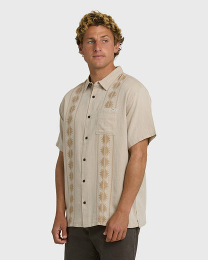 Billabong Men's Cordoba Short Sleeve Shirt - Desert Khaki