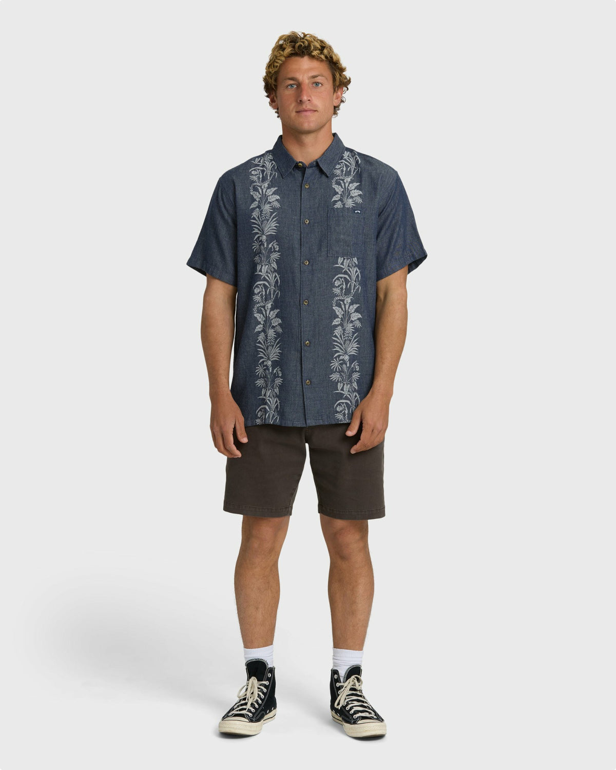 Billabong Men's Cordoba Short Sleeve Shirt - Navy